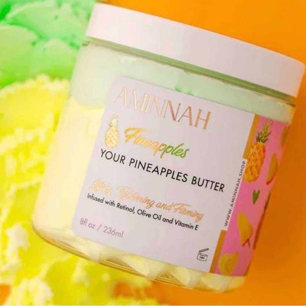 Aminnah Fineapples Your Pineapples Butter - Green and Cream - Picture 3 of 10